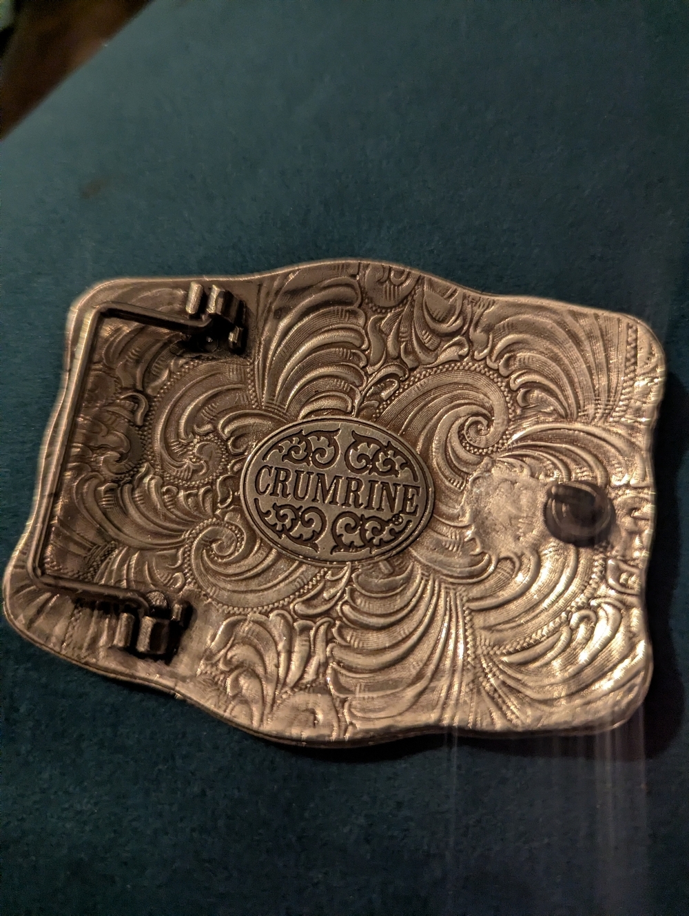 Silver-Tone Buffalo Western Belt Buckle - Men - Picture 4 of 4